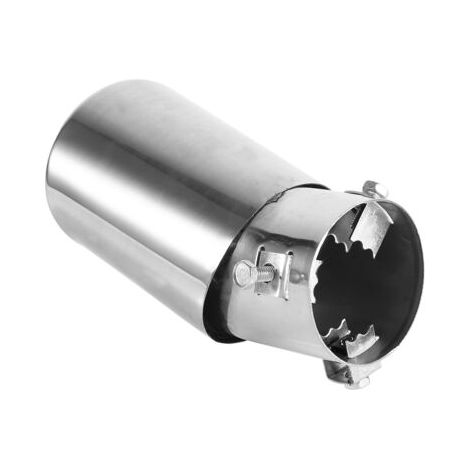 1 embout de silencieux d'échappement universel rond en acier inoxydable pour voiture