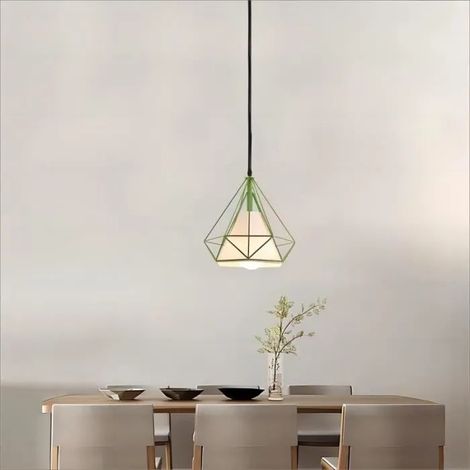 Fusion 1pcs Lustre Suspension Rétro Vintage Industrielle E27 Ø25cm Vert Luminaire Salon Chambre Café Restaurant (1/4)