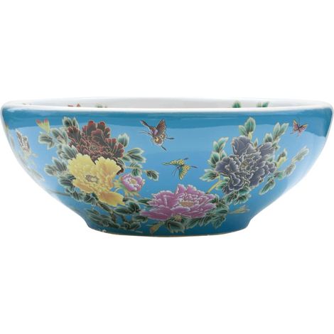 Vasque à poser multicolore rond Φ41x14 cm céramique