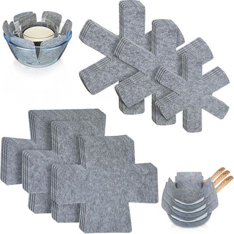 Lot de 10 Protège-poêles en Feutre, Diamètre 26 cm, Antidérapant et Résistant à la Chaleur pour Cuisine (1/5)
