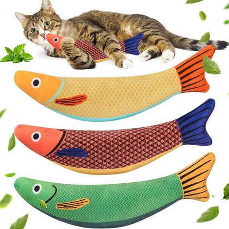 Lot de 3 jouets interactifs pour chat avec herbe à chat et valériane – Amusant pour votre chat, coussin d'herbe à chat, valériane pour chat (1/5)