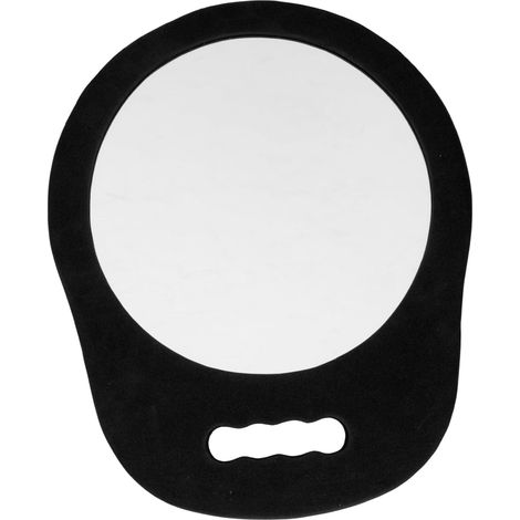 Miroir Coiffure Rond à Main, Cadre Mousse Antichute, Léger Solide, Bureaux Chambres