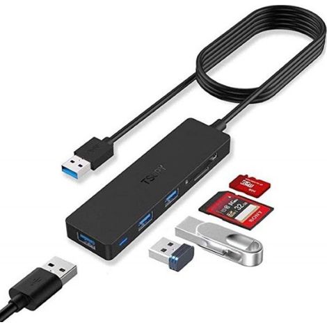 Hub USB - Tsupy - TP-S06 - 5 ports - USB 3.0 - Lecteur SD/TF