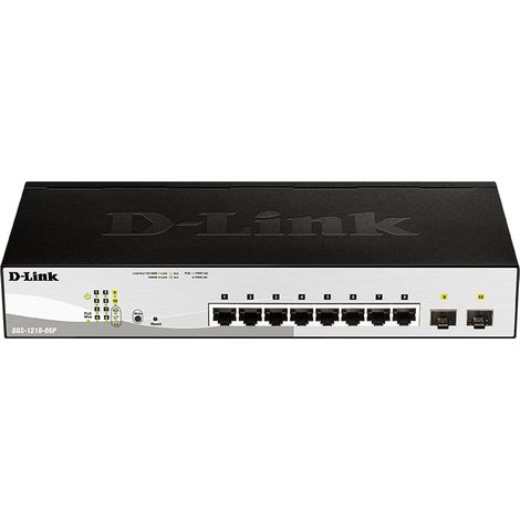 Switch D-LINK 8 PUERTOS POE 10-100-1000 RACK (1/2)