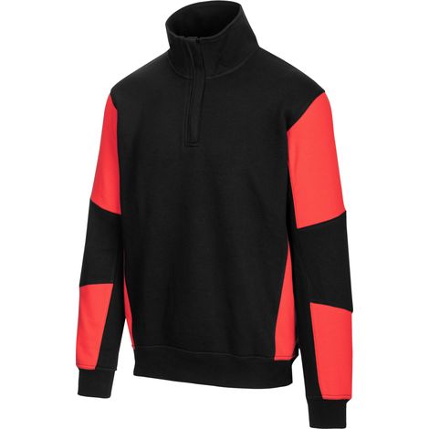 Würth MODYF Sweat de travail zippé bicolore JOB+ BICOLOR noir/rouge XXL (1/2)