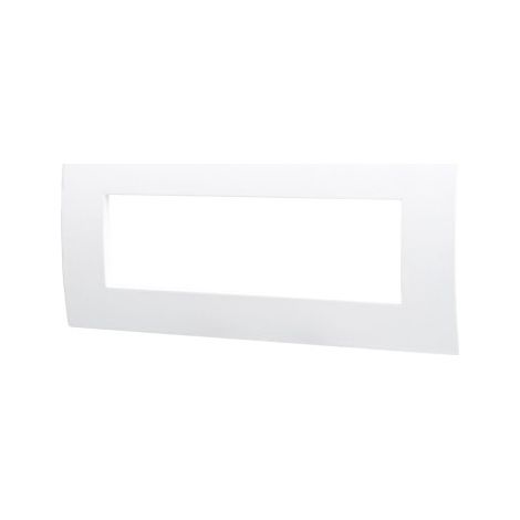Plaque ETTROIT série Venus, 7 places en plastique blanc, compatible avec la série Vimar Arkè