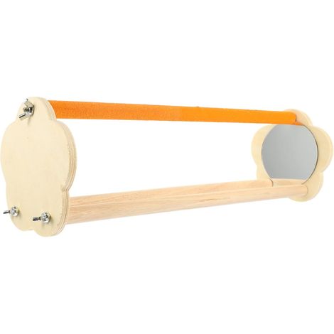 Bird Stand with Mirror, Training Perch for Parrots and Chickens, Durable and Elegant Training Rack (1/5)