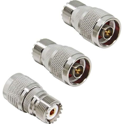 Stück N-Stecker auf UHF-Buchse, N-Stecker auf PL259-Buchse SO-239 Koaxialstecker-Konverter für HF-Funkantennen (1/5)