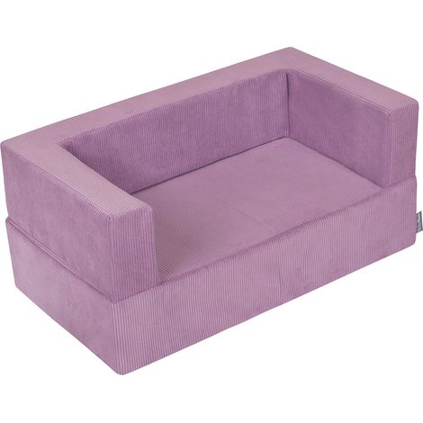 Divano per bambini KiddyMoon, morbido divano in schiuma per bambini, leggero, modulare, versatile, con rivestimento sfoderabile, perfetto per giocare, imparare e rilassarsi, viola (1/5)