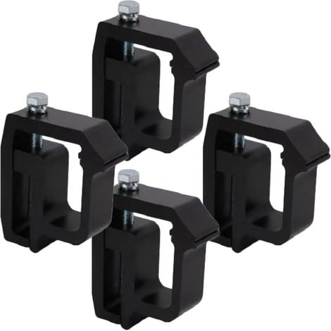 Aluminum Alloy Pickup Truck Hardtop Mounting Clamps, Set of 4, Outdoor Adventure and RV Accessories (1/5)