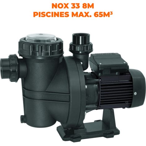 Pompe piscine hors-sol 0,33 CV – Débit 10,5 m3/h – Compatible traitement au sel – Ø 50 mm – Monophasé 230 V (1/4)