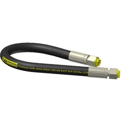 Tuyau hydraulique 330 bar filetage M18x1,5 droit L-850mm DN10-2SN Tur (AA-10-850 P11P11) 33MPa Waryński (1/2)