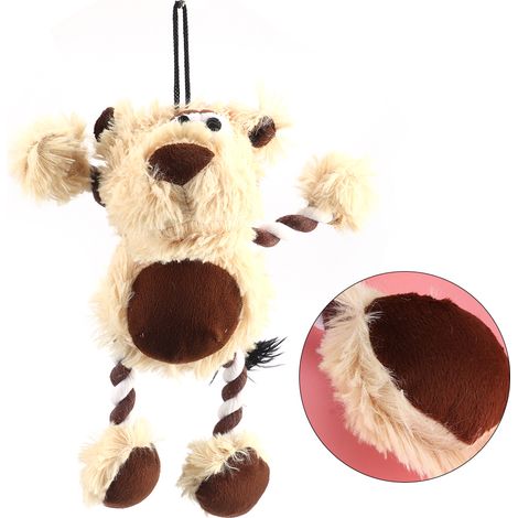 Peluche douce et protectrice pour le nettoyage des dents des chiens - Jouet interactif à mâcher et à mordiller - Ours (1/5)