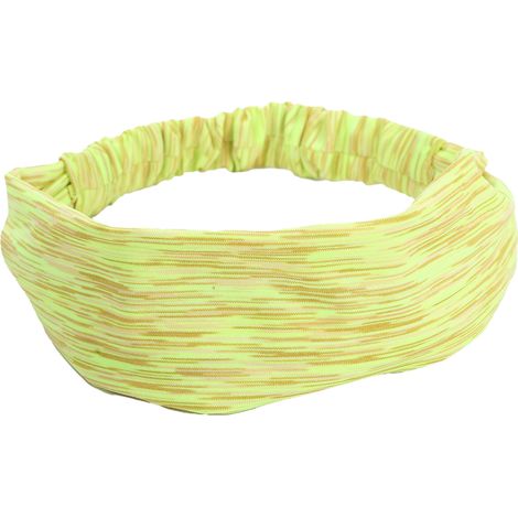 Bandeau élastique antidérapant, serre-tête sport anti-transpiration, tour de tête extensible pour hommes et femmes (vert fluo) (1/5)