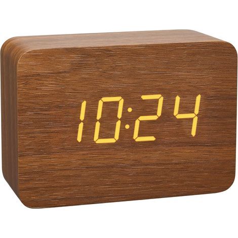 CréativitédirigéHorloge en bois - Lampe blanche en bois brun (1/5)