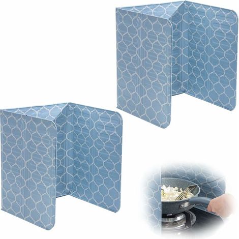 2 Pcs Plaque Anti-Projections De Cuisson,T-Audace Cuisine Plaque Protection Pliable Bouclier Anti-éClaboussures Protection De Cuisine Pour PoêLe Pliable, 32.5x84x0.3cm, Pour PoêLes à Frire RéChaud à G (1/5)