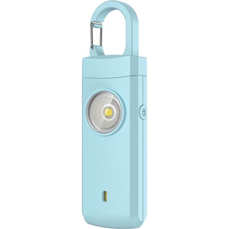 Alarme personnelle - Alarme de poche 130 dB - Cadeau de Noël ou d'anniversaire pour étudiants, travailleurs, personnes âgées, enfants, bleu (1/5)