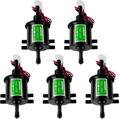 Pompe à carburant électrique universelle 12 V, 5 pièces, en métal massif, pour essence, pompe de transfert d'essence 12 volts HEP-02A (1/5)