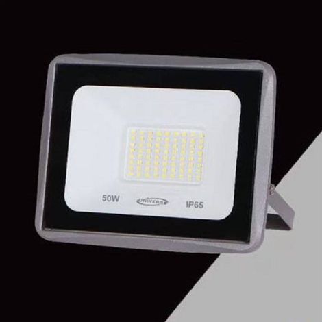 Faretto Led Faro 50watt 4500lm Ip65 Grigio Luce Calda Naturale Fredda Ek02-50w-g