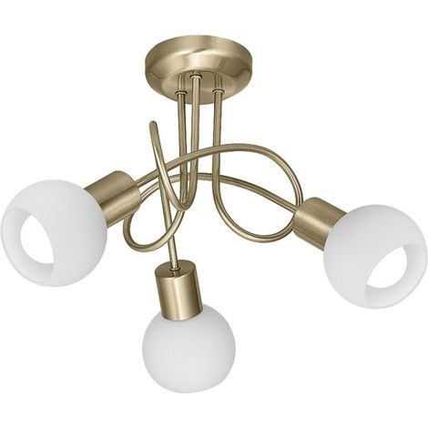 Lámpara a techo 3 luces Vera cuero 24cm(alto) 30cm(ancho) 30cm(largo) (1/2)