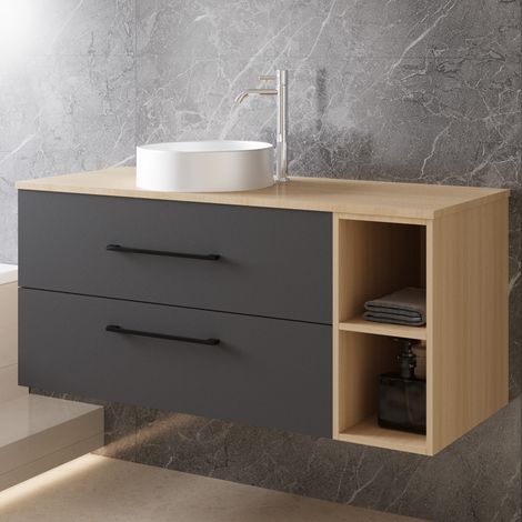 Biubiubath 1200mm Bathroom Vanity Unit with Basin Soft-close Drawers Storage Cabinet