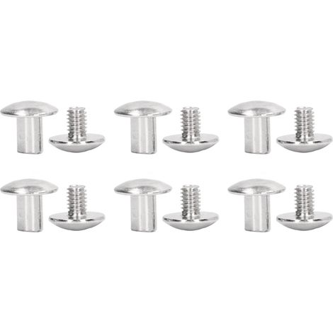 200 vis à reliure, revêtement uniforme, surfaces courbes, traitement électrolytique, tête plate ronde, argentées (1/5)