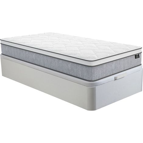 Set 90 x 190 cm Rete contenitore Bianco + Materasso molle insacchettate sp. 22 cm - SERENITE di YSMÉE