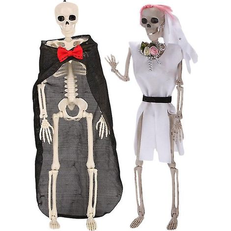 2 Skelett-Dekorationen für Halloween