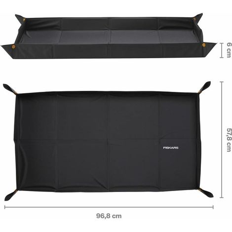 Fiskars 1071304 Esterilla de jardinería plegable negra duradera