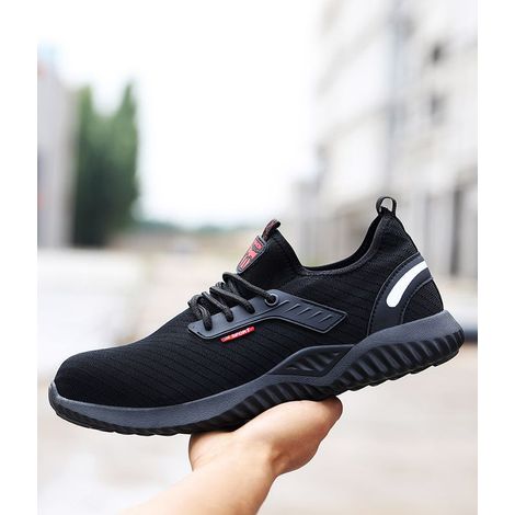 Chaussures à embout d'acier pour hommes et femmes, chaussures de travail légères, baskets antidérapantes, chaussures de sécurité imperméables, chaussures de tennis confortables 40EU (1/5)