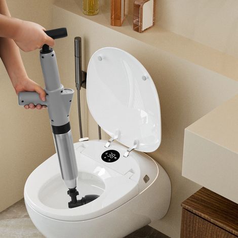 Stainless Steel Toilet Plunger Set Drain Buster Drain Unblocker for Sink & Toilet