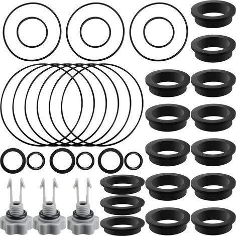 Kit de joints d'étanchéité pour pompe de filtre à sable 36 pièces – Joints toriques en nitrile – Soupape de décharge d'air – Compatible Intex (1/5)