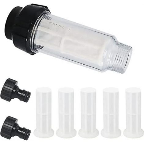 Filtre à eau 3/4 pouce, ensemble de 5 inserts filtrants + 2 filtres rapides - Filtre à eau (1/5)