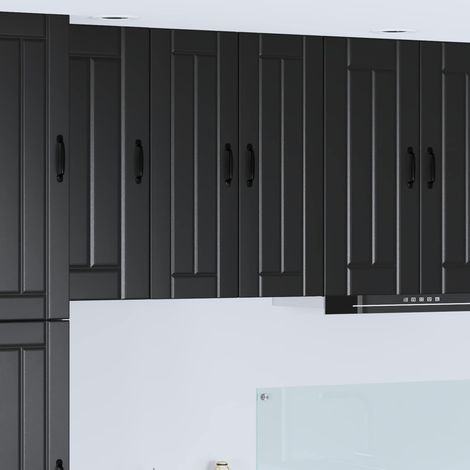 Küchenschrank Lucca 2 pcs Schwarz 30 x 31 x 80 cm Holzwerkstoff