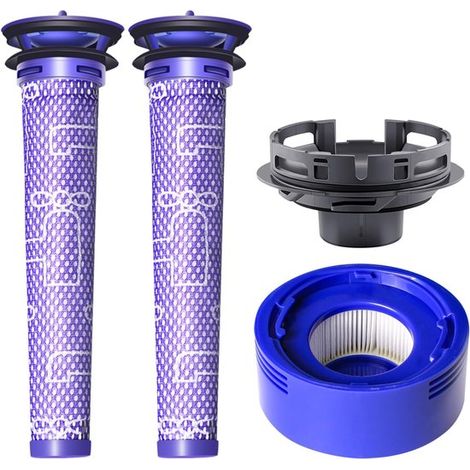 Adecuado para el kit reemplazo filtro aspiradora 4 piezas actualización cubierta motor aspiradoras inalámbricas Dyson V7, V8, SV10, 2 prefiltros (1/5)