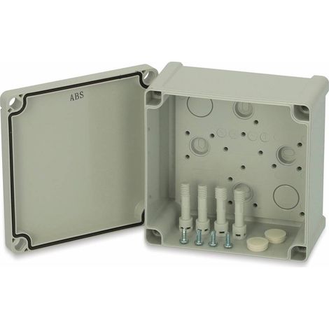 FIBOX 5814041 TA131308, ALLOGGIAMENTO DA PARETE 130 X 130 X 75 ABS GRIGIO CHIARO (RAL 7035), 1 PEZZO (1/3)