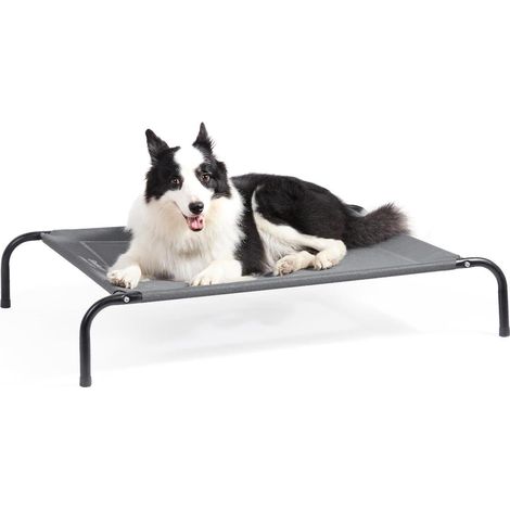 Hundeliege Outdoor Erhöht Mittelgroße M Grau L 105 x B 80 x H 20 cm (1/5)
