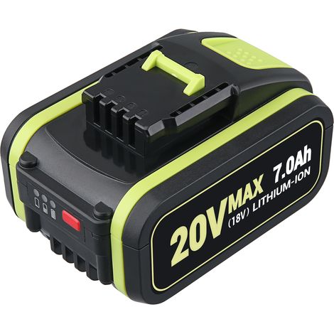 Batterie de rechange 7000mAh pour batterie Worx WA3553 WA3556 WA3551.1 Li-ion 20V compatible avec les appareils Worx 20 V