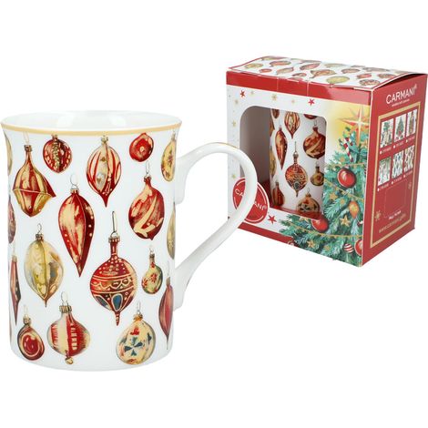 Carmani, Tazza di Natale 360ml t. Classica - Buon Natale/Palline di Natale (1/3)