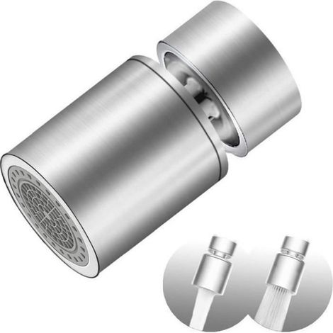 FM22 Mousseur Robinet,Economiseur D'eau Pour Robinet en Deux Modes de Débit D'eau,Brise Jet Robinet Cuisine avec Rotation (1/4)