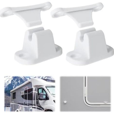 SABIR-Blocage de porte pour camping-car, verrou de porte pour camping-car et caravane, compatible avec les trous de fixation de 35 mm et 48 mm, accessoires pour camping-car (1/4)