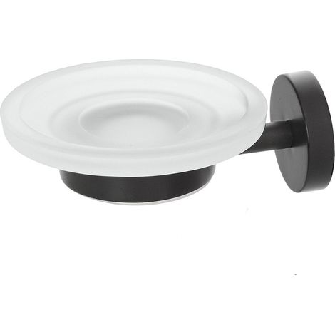 Porta saponetta a muro in acciaio nero opaco linea Chic Black (1/3)
