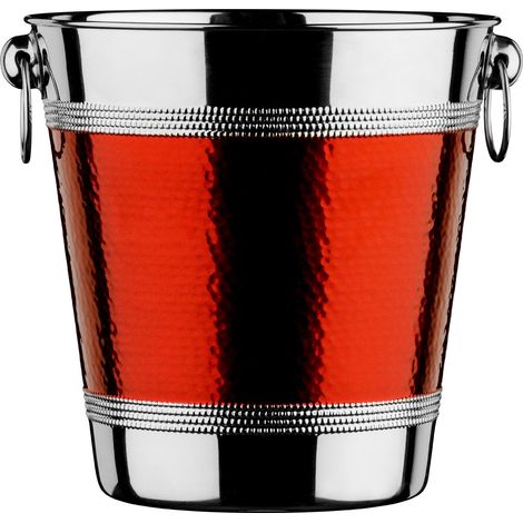 Premier Housewares Wine Bucket, Acciaio Inossidabile, Red, H20 x W20 x D20cm (1/2)