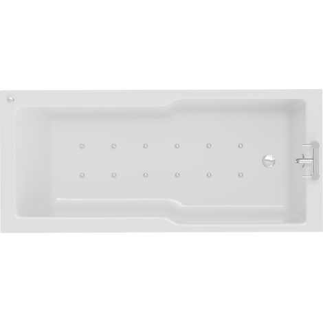 Square 1700mm x 750mm 12 Jet Easifit Single Ended Spa Bath (1/5)