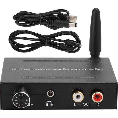 Décodeur Audio Bluetooth avec Entrées Coaxial/Optique et Sorties RCA/3.5mm (1/5)