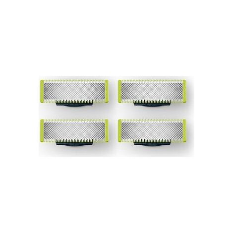 Philips – Accessoire de rasage OneBlade – Pack de 4 lames remplaçables – Technologie double protection pour rasage confortable – Lames en acier inoxydable (1/4)