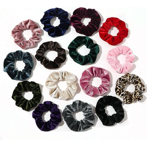 Lot de 10 élastiques à cheveux velours, couleurs candy, mode simple, chouchous pour femmes et filles, accessoires cadeaux (1/5)