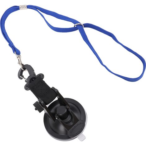 Laisse de bain pour chien avec ventouse, réglable, pour chien et chat, avec corde de sécurité fixe pour la douche, le bain et le toilettage, bleue, taille S (1/5)
