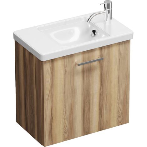 Burg Eqio Keramik-WT+WT-Unterschrank Frassino Dekor Cappuccino/Alpinw. GRP95