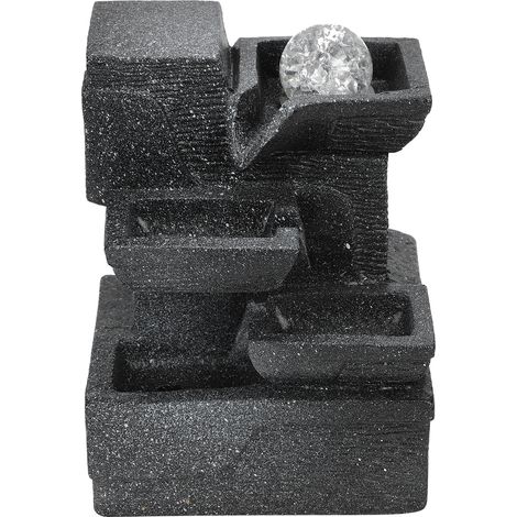 Tischbrunnen im Steingarten-Stil für die Feng-Shui-Dekoration von Zuhause und Büro (EU AC 220–240 V) (1/5)